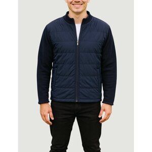 Infinity Linearflex Men's XL Navy Knit & Quilted Full-Zip Jacket G1925
